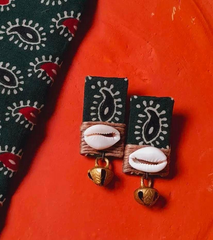 Green Ghungur Earing