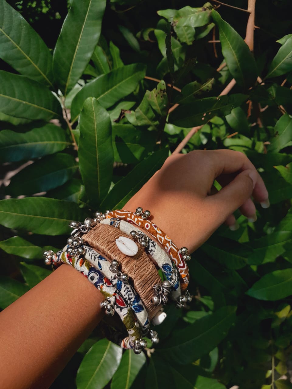 Silver Balls Bangles Set